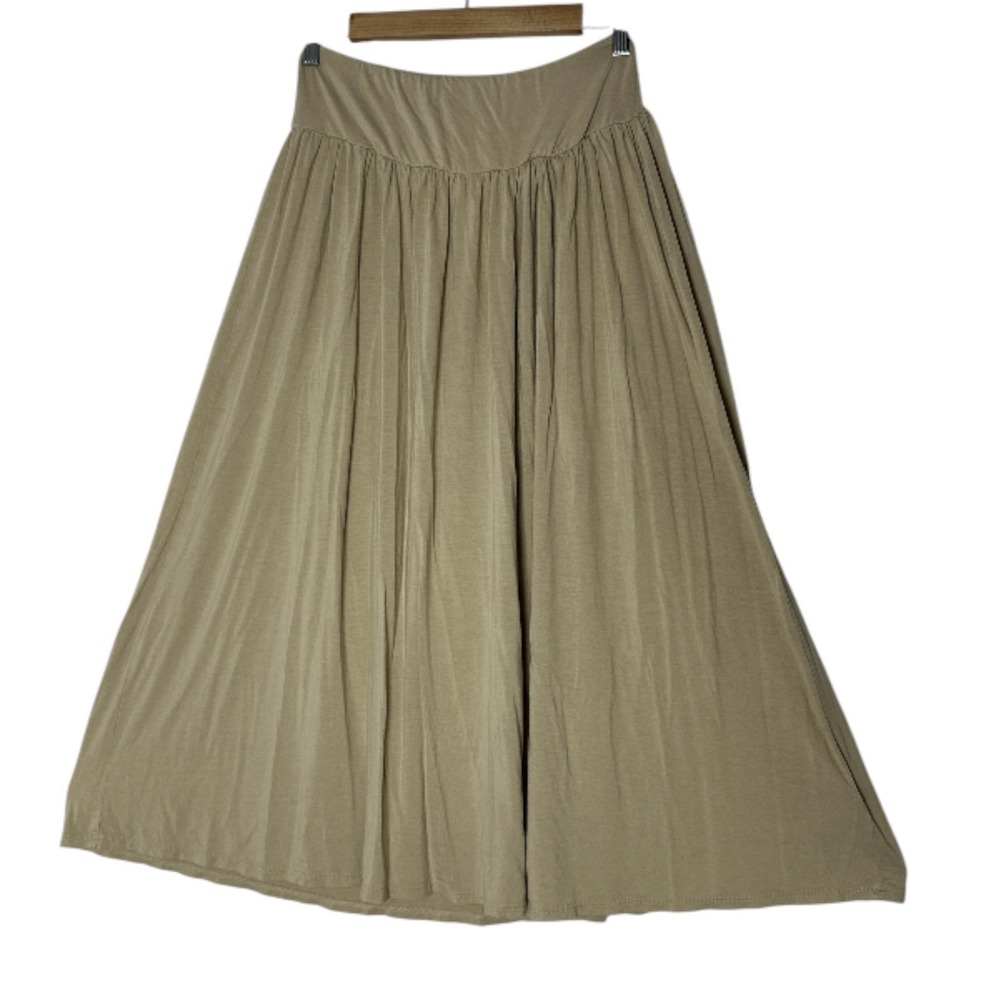 Free People Maxi Skirt Women's Small Beige Boho‎ Hippie Coast Elastic Waist